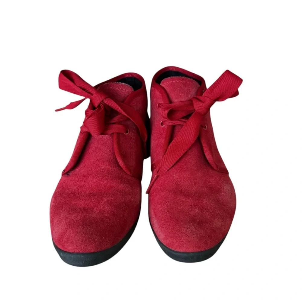 Vintage Red Suede Keds Essentials Sneaker Booties Women’s Size 7.5