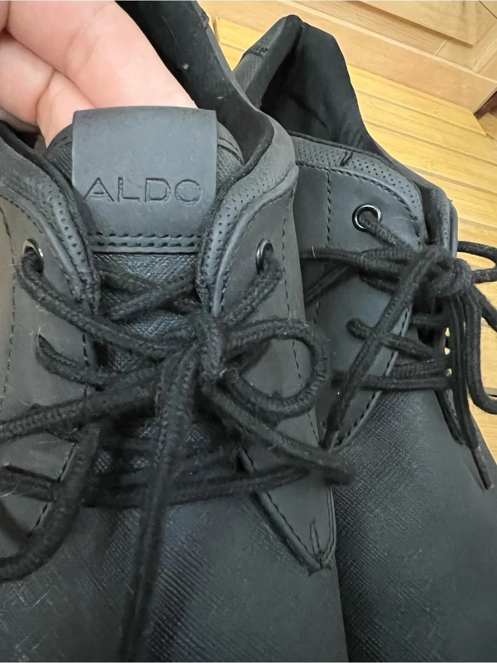 Men's Aldo Black Lace-Up Casual Shoes size 14