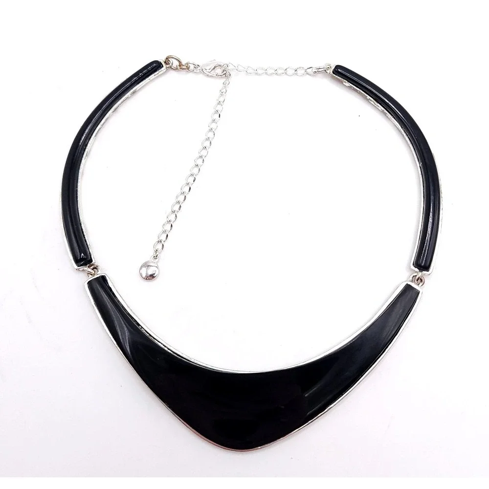 Liz Claiborne Black Collar Choker‎ Necklace