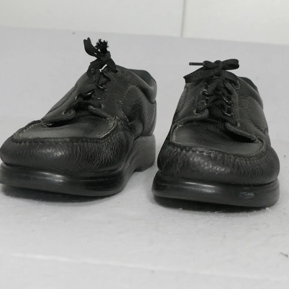 SAS Men's Bout Time Black Leather Lace Up Comfort Shoes 8.5 Walking Made in USA