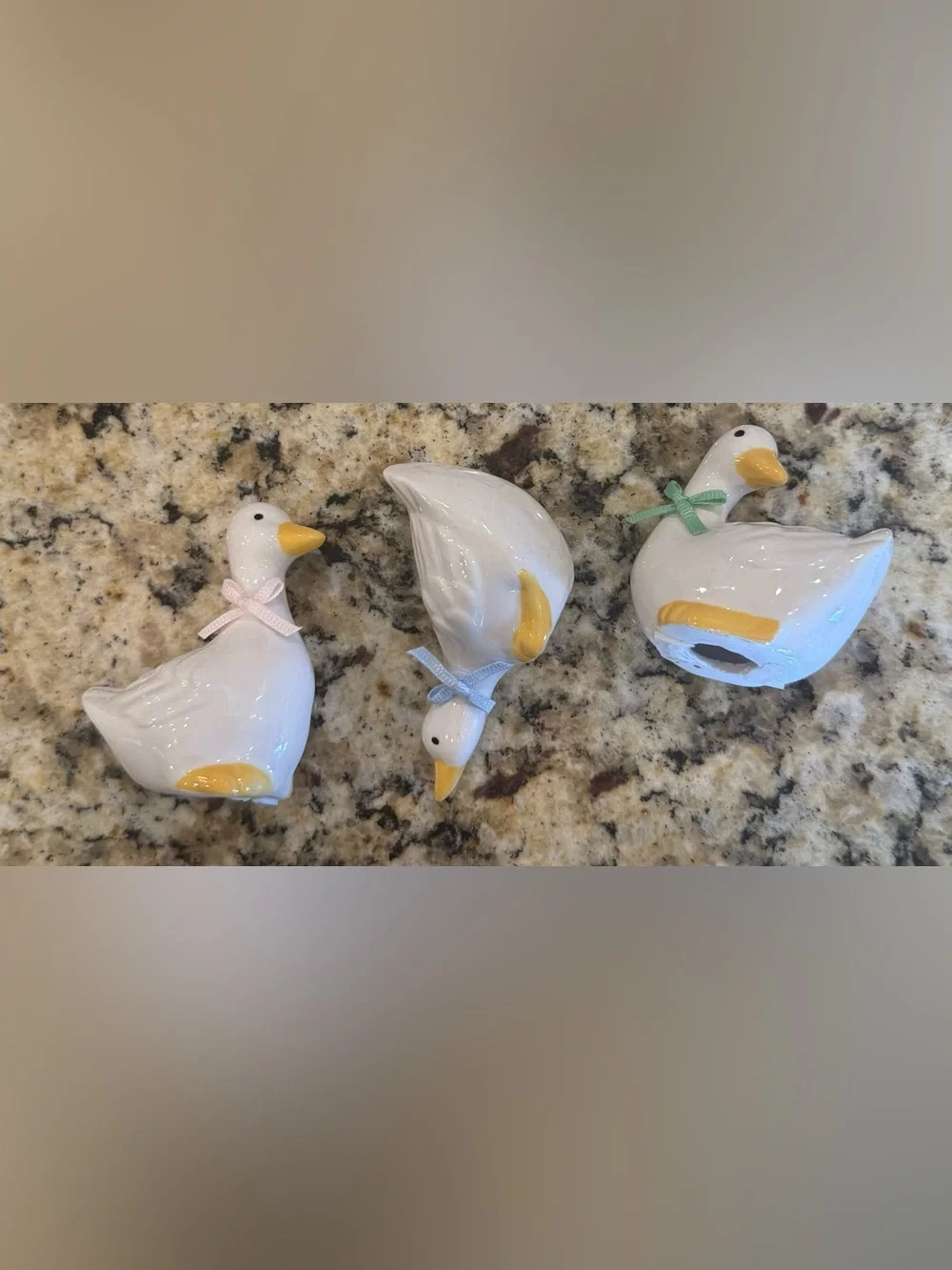 *Set* Target Ceramic Mini White Duck Figurine Set of 3