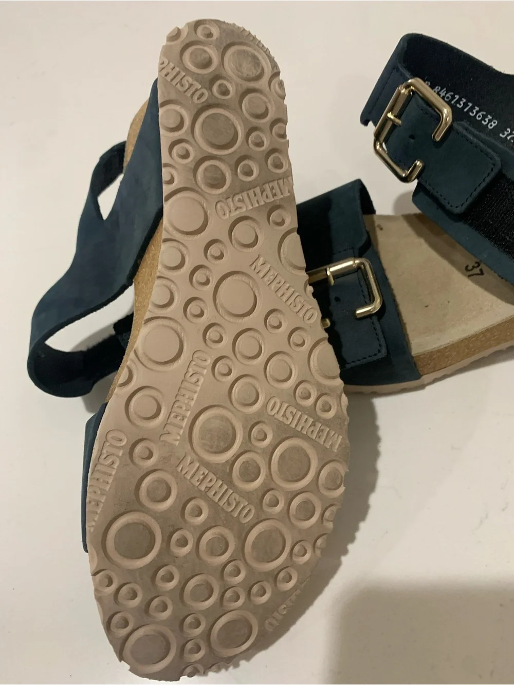 Mephisto Lissandra Platform Wedge Sandal Shoes 37