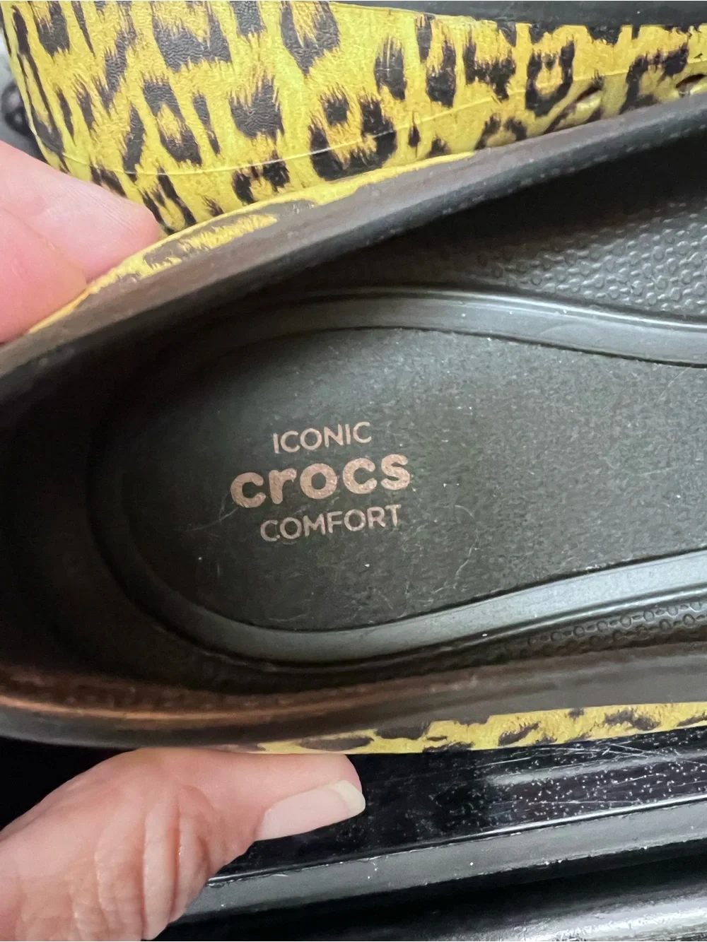 CROCS Lina Leopard print Ballet flats size 9