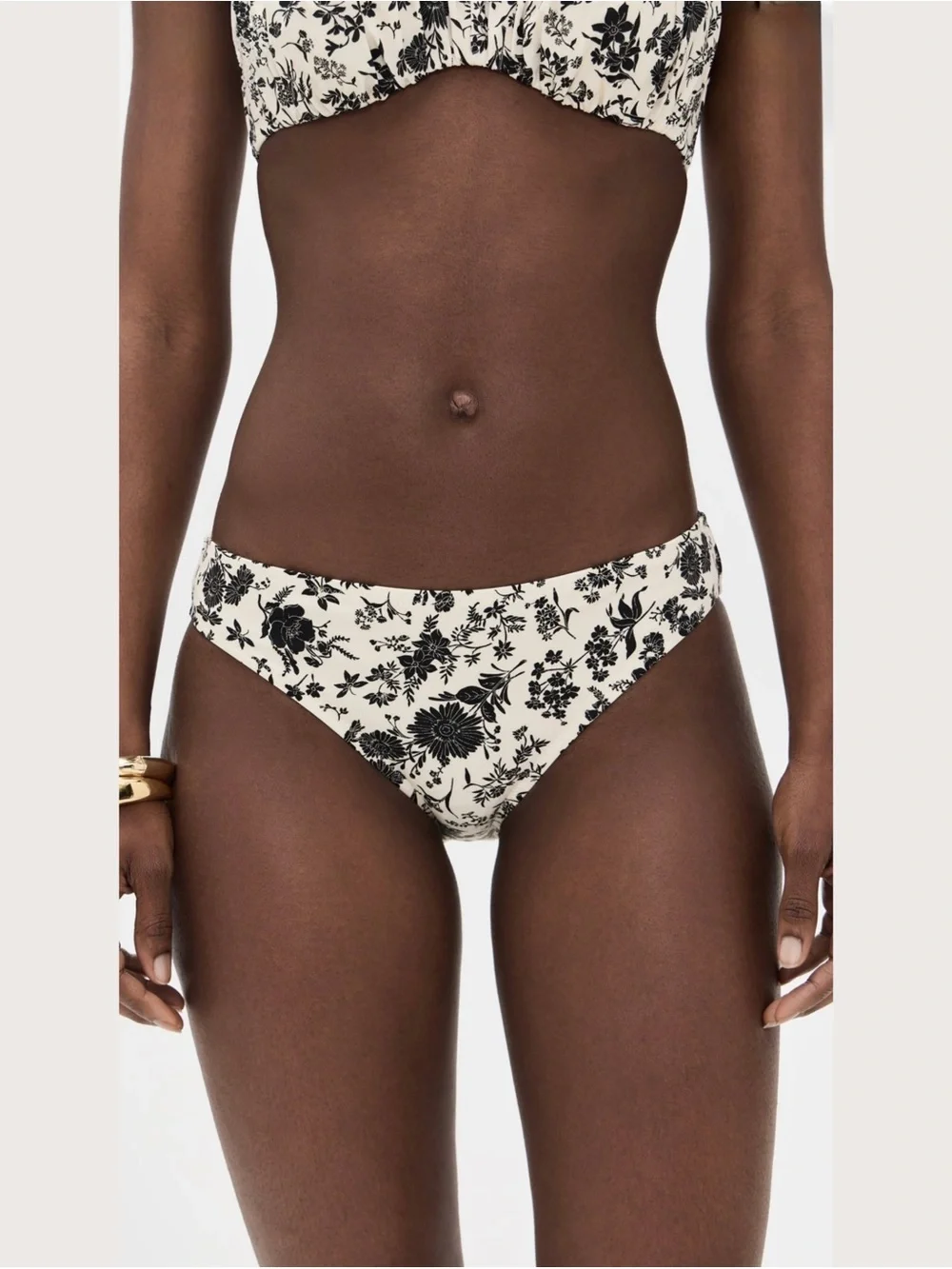 Ulla Johnson Dani Mid-Rise Bikini Bottom (White Gardenia)