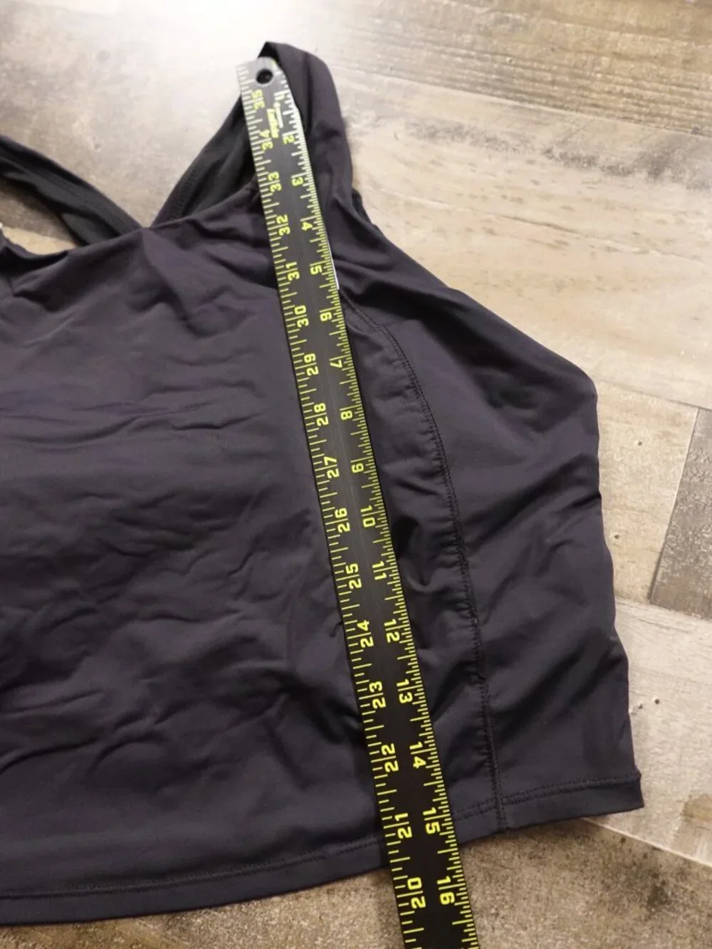 Duluth Trading AKHG Lost Lake Long Line Swim Bra Top Women's 12 Black