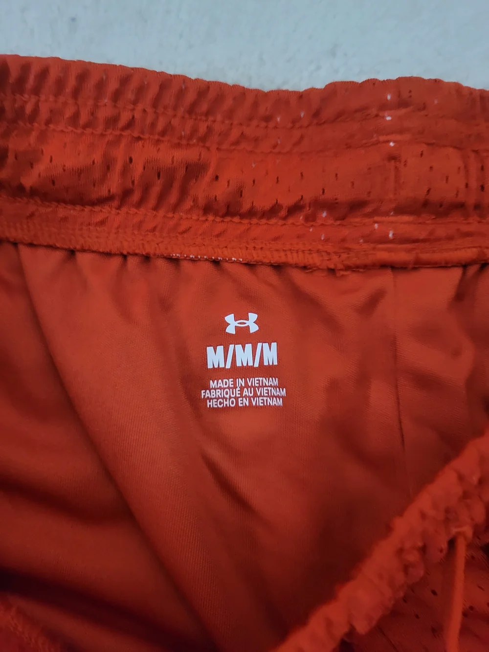 Under Armour New With Tags Men's Orangeish Athletic Mesh Shorts