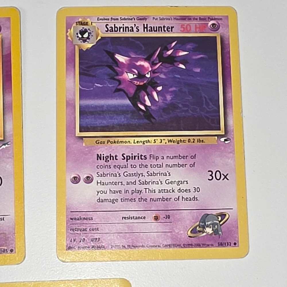 Pokemon Gastly Sabrina's Haunter Card Lot Expedition Neo Destiny Gym Heroes TCG