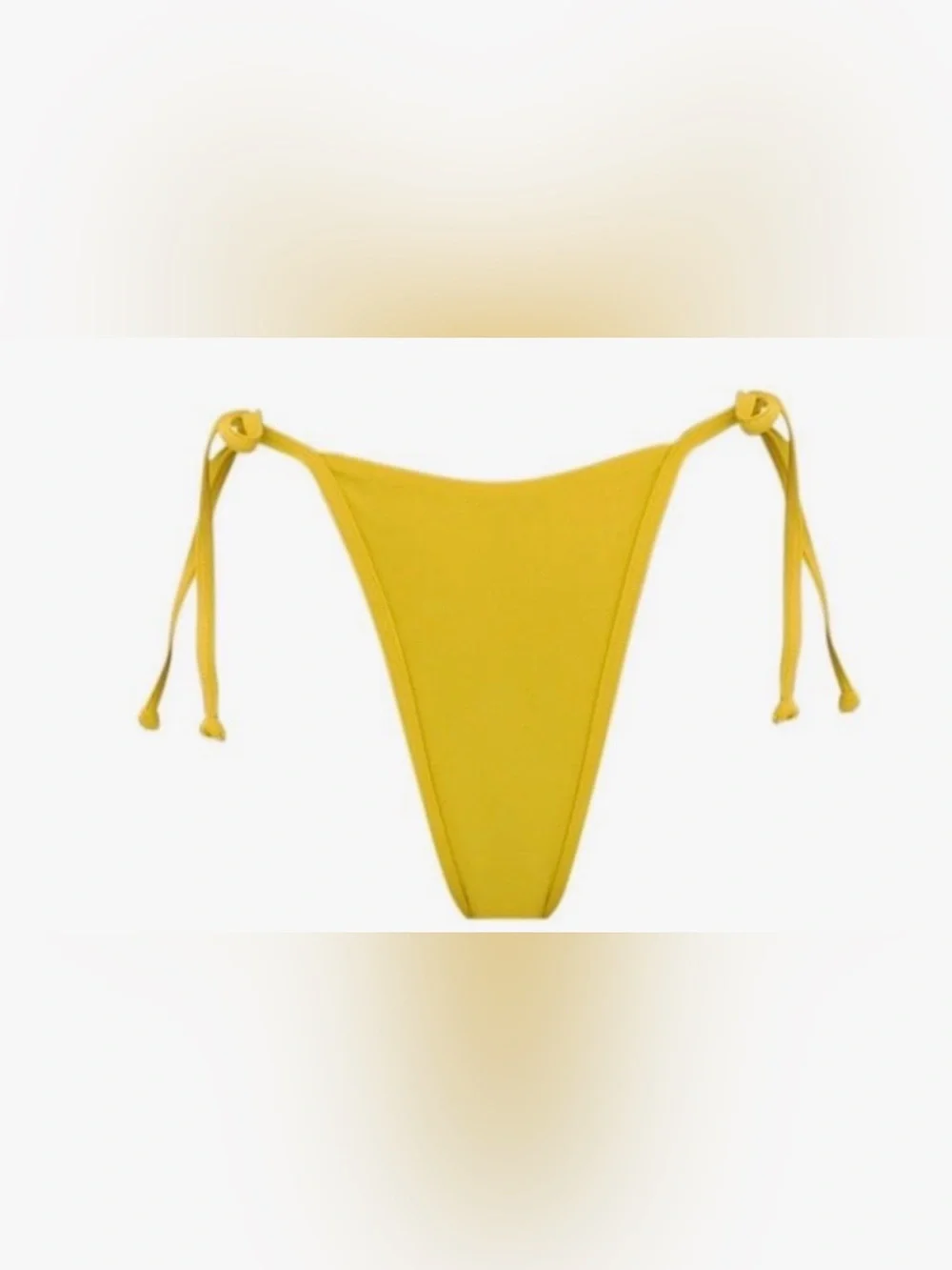 Andrea Iyamah FULA Lemon Sunny Yellow Tie-Side Bikini Bottom NEW NWT