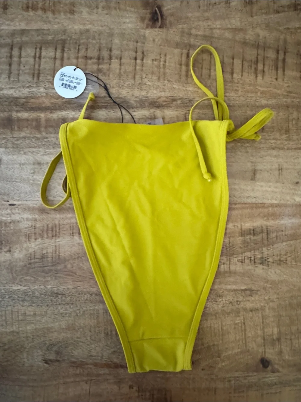 Andrea Iyamah FULA Lemon Sunny Yellow Tie-Side Bikini Bottom NEW NWT