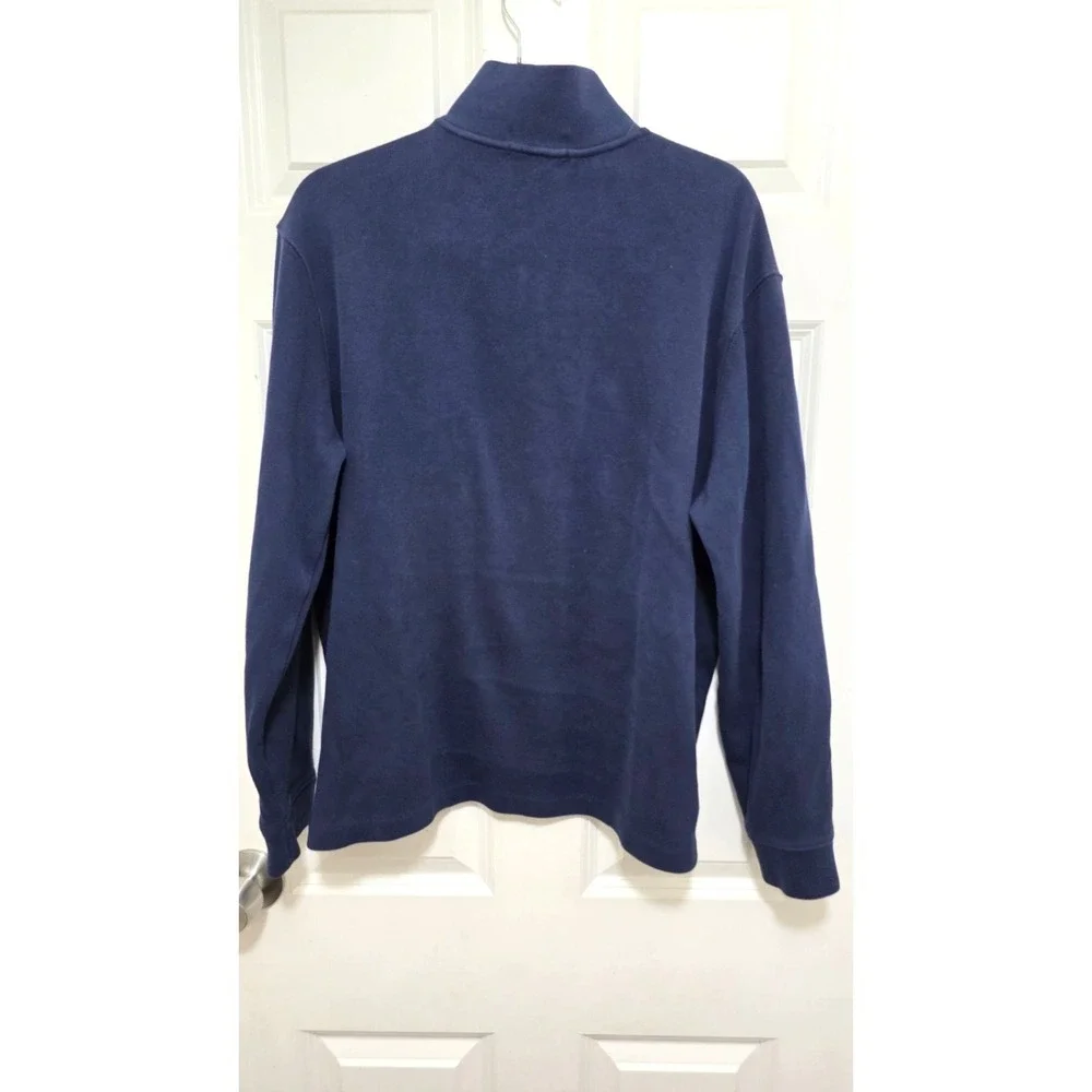 Polo‎ Ralph Lauren Navy Blue 1/4 Zip Pullover Muck Neck Sweatshirt Size L Men's