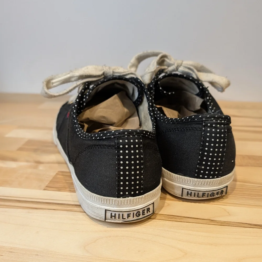 Tommy Hilfiger Womens Black‎ Canvas Sneakers