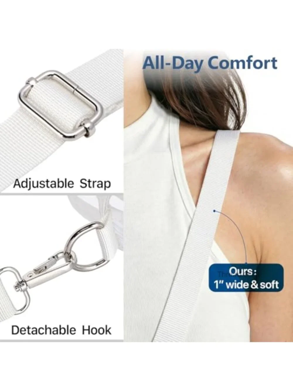 Clear Crossbody Bag Stadium Approved PVC Adjustable Strap
