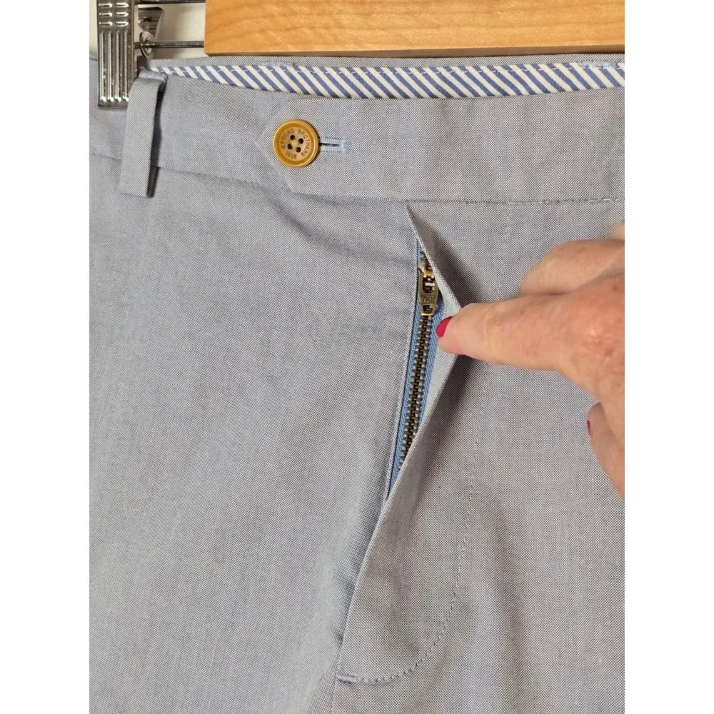 Brooks‎ Brothers 1818 Mens Blue Oxford Cloth Flat Front Shorts Size 39W New Golf