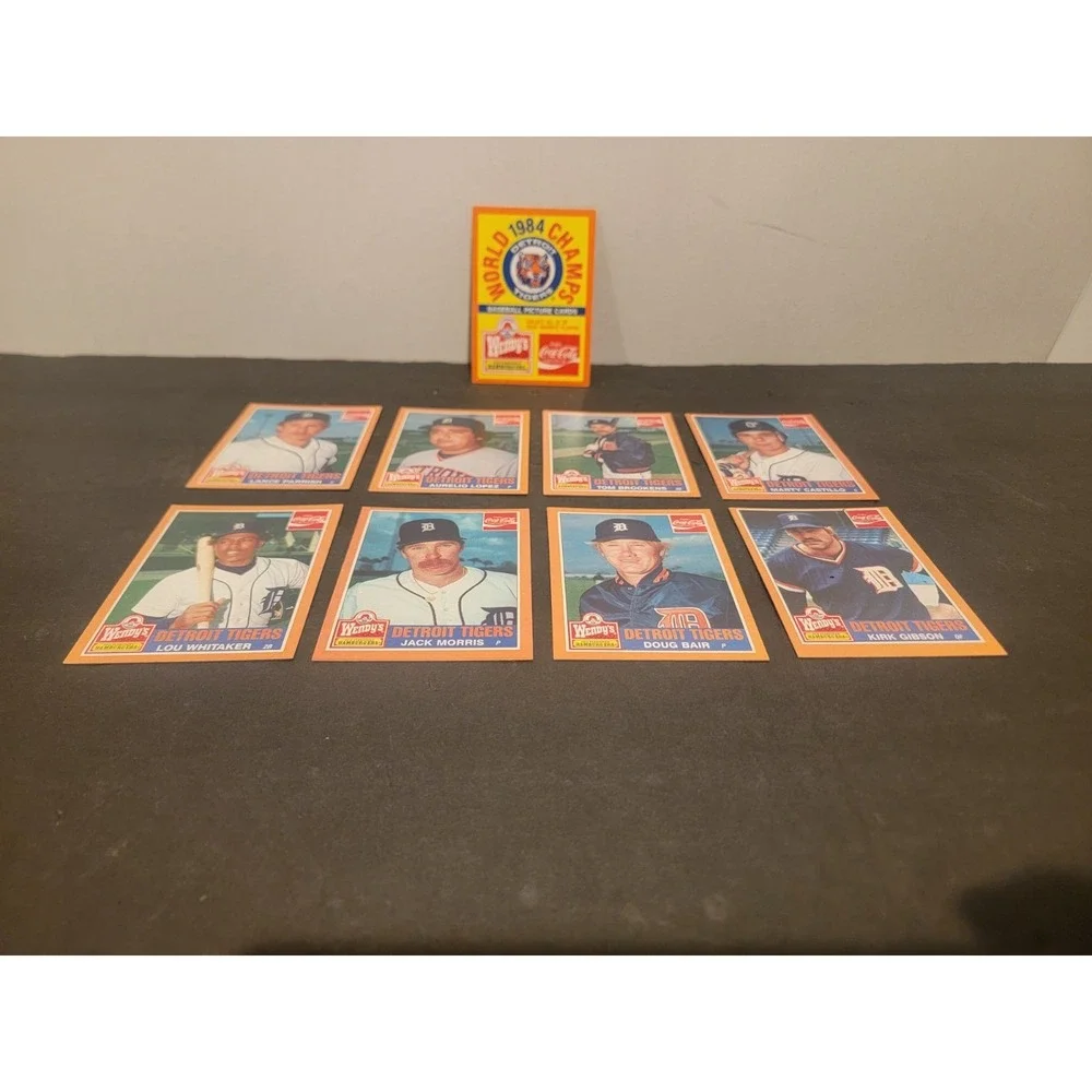 Vintage 1980s Topp's Wendy's Lot 9 Coca-Cola World Champs' 1984‎ Detroit Tigers