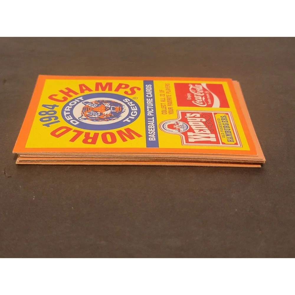 Vintage 1980s Topp's Wendy's Lot 9 Coca-Cola World Champs' 1984‎ Detroit Tigers