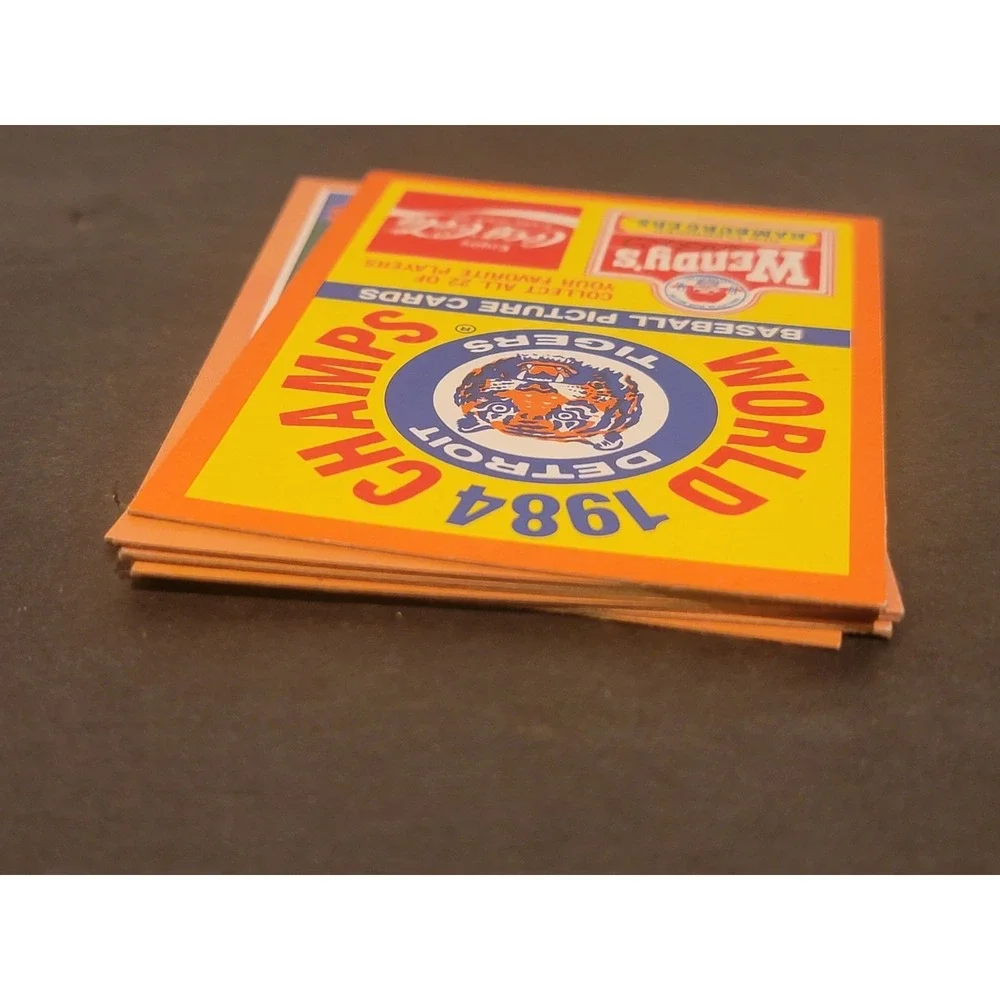 Vintage 1980s Topp's Wendy's Lot 9 Coca-Cola World Champs' 1984‎ Detroit Tigers