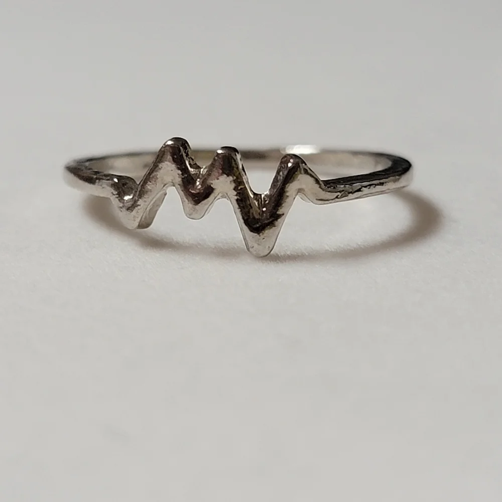 Three Stacking Rings - Love Knot - Heart Beat - Open Rhinestone