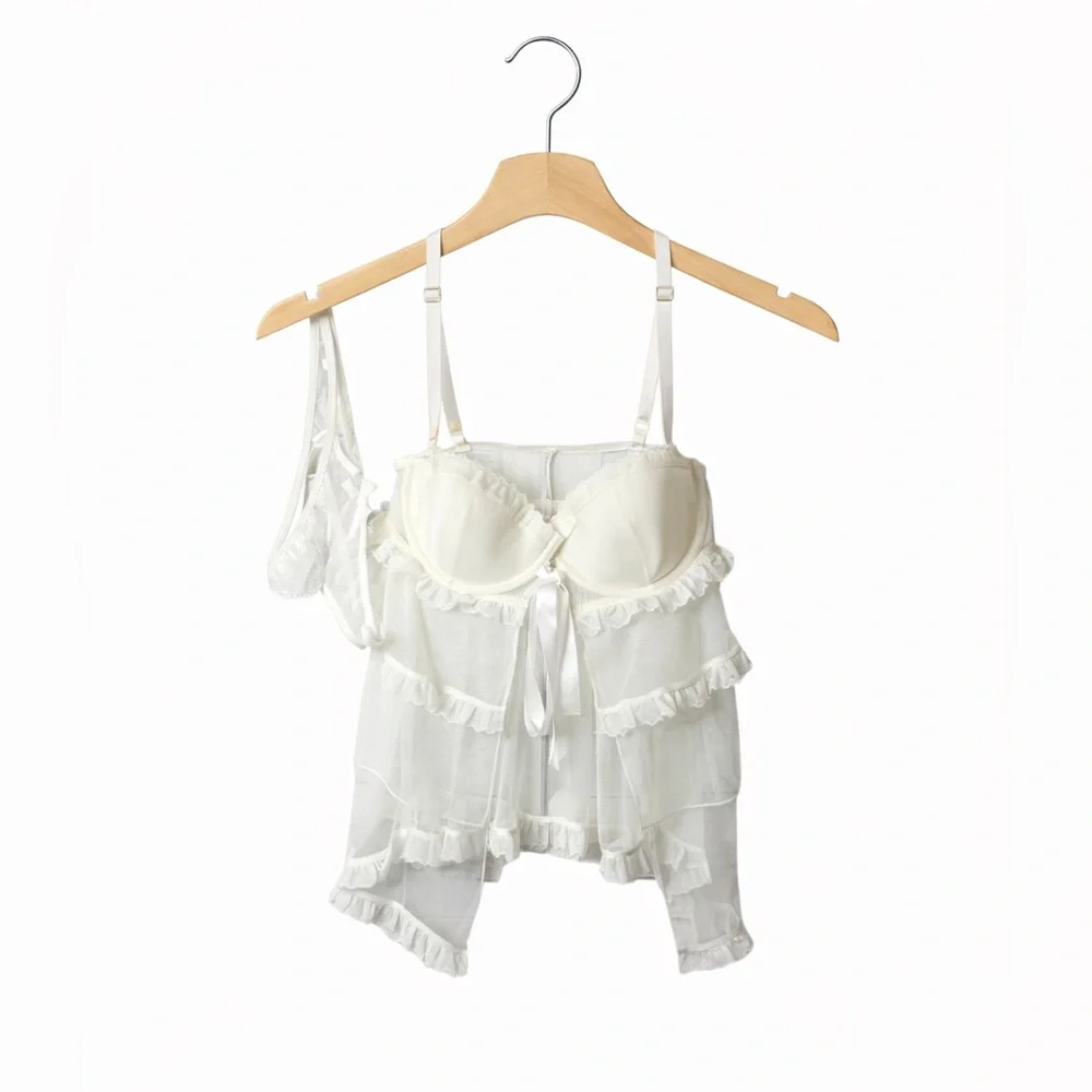 Victoria’s Secret I Do Collection Babydoll Chemise 34D White Bridal Lingerie￼