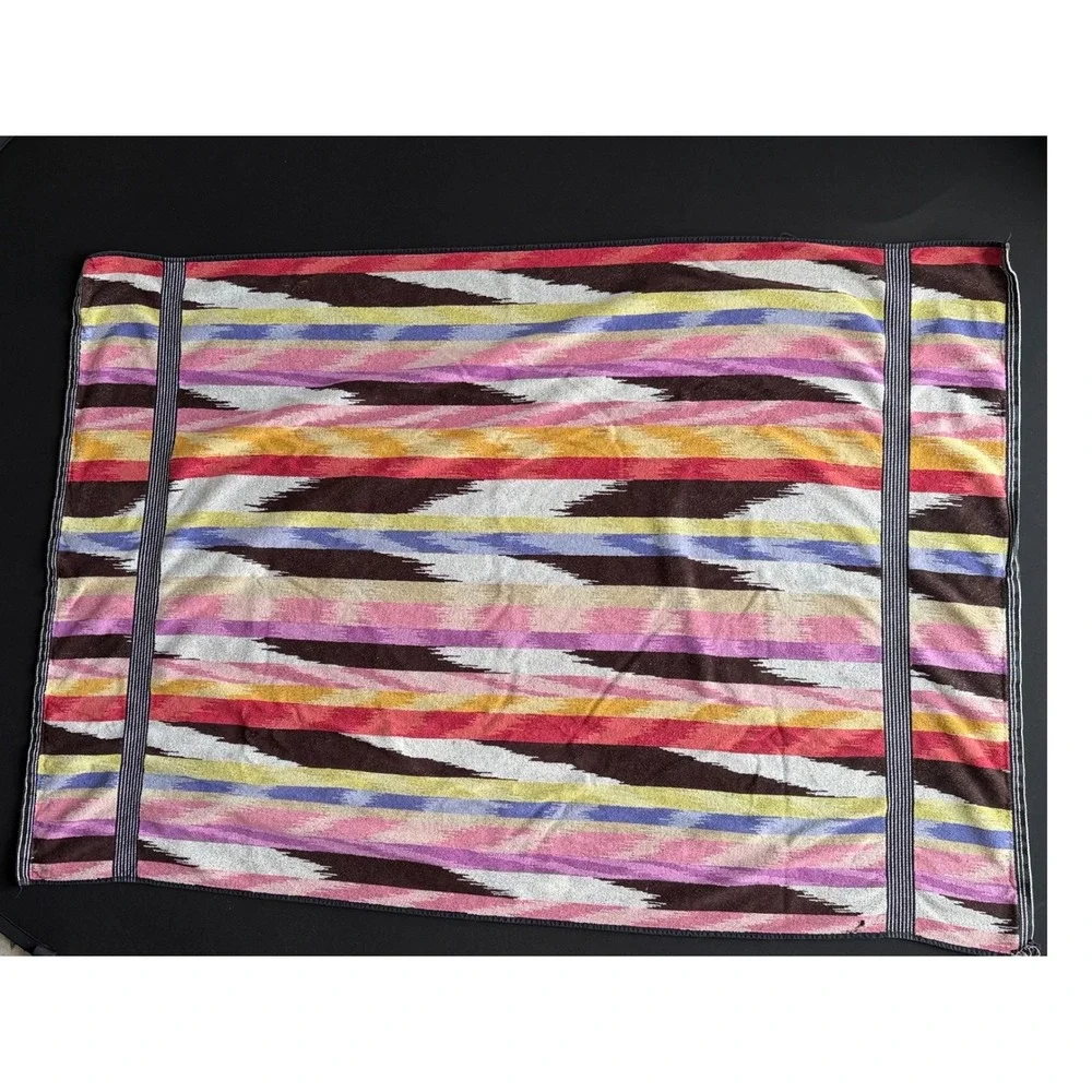 Missoni Home Bath Towel 37x54 Multicolor Yari Ikat‎ Zigzag Cotton Design Italy