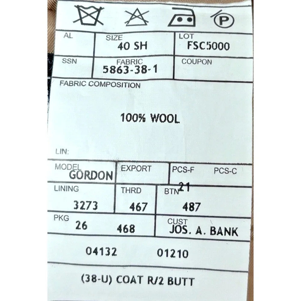 Jos. A. Bank size 40