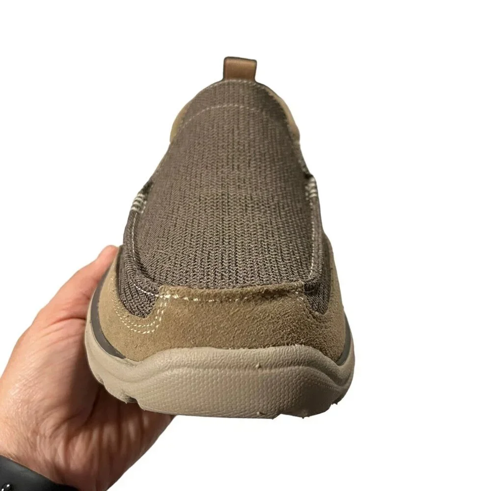 Skechers Men's Loafer Size 11.5 Tan Relaxed Fit Slip-on Shoe Memory Foam Footbed