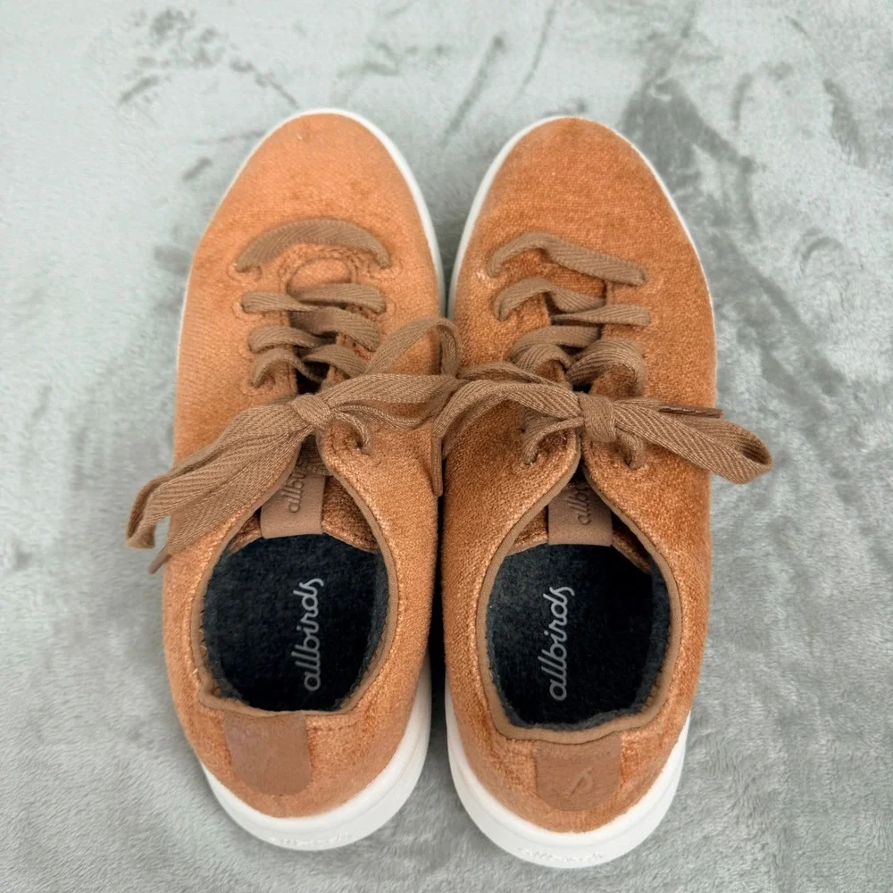 Allbirds Cruiser Velvet Women's 6.5 Sneakers Rust Orange‎ Low Top Lace Up Shoes
