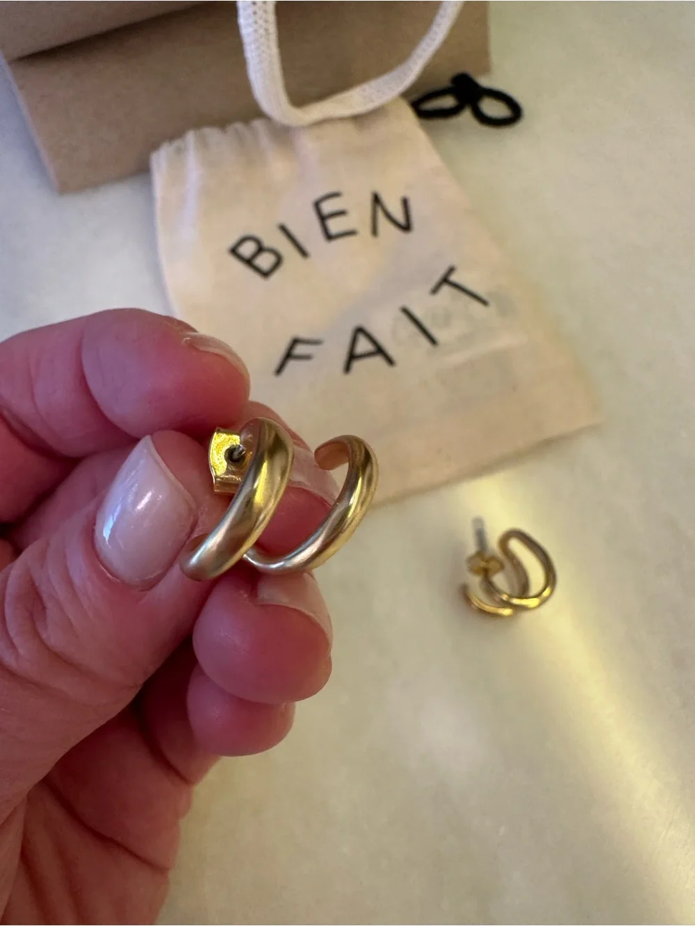 Madewell Variegated Double Hoop Stud Earrings - BRAND NEW