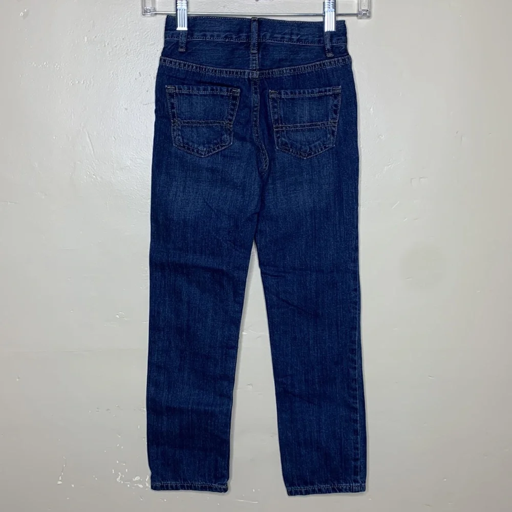 PLACE Jeans SLIM Straight Adjustable Waistband Whiskering 5 Pocket Denim 8 Boys