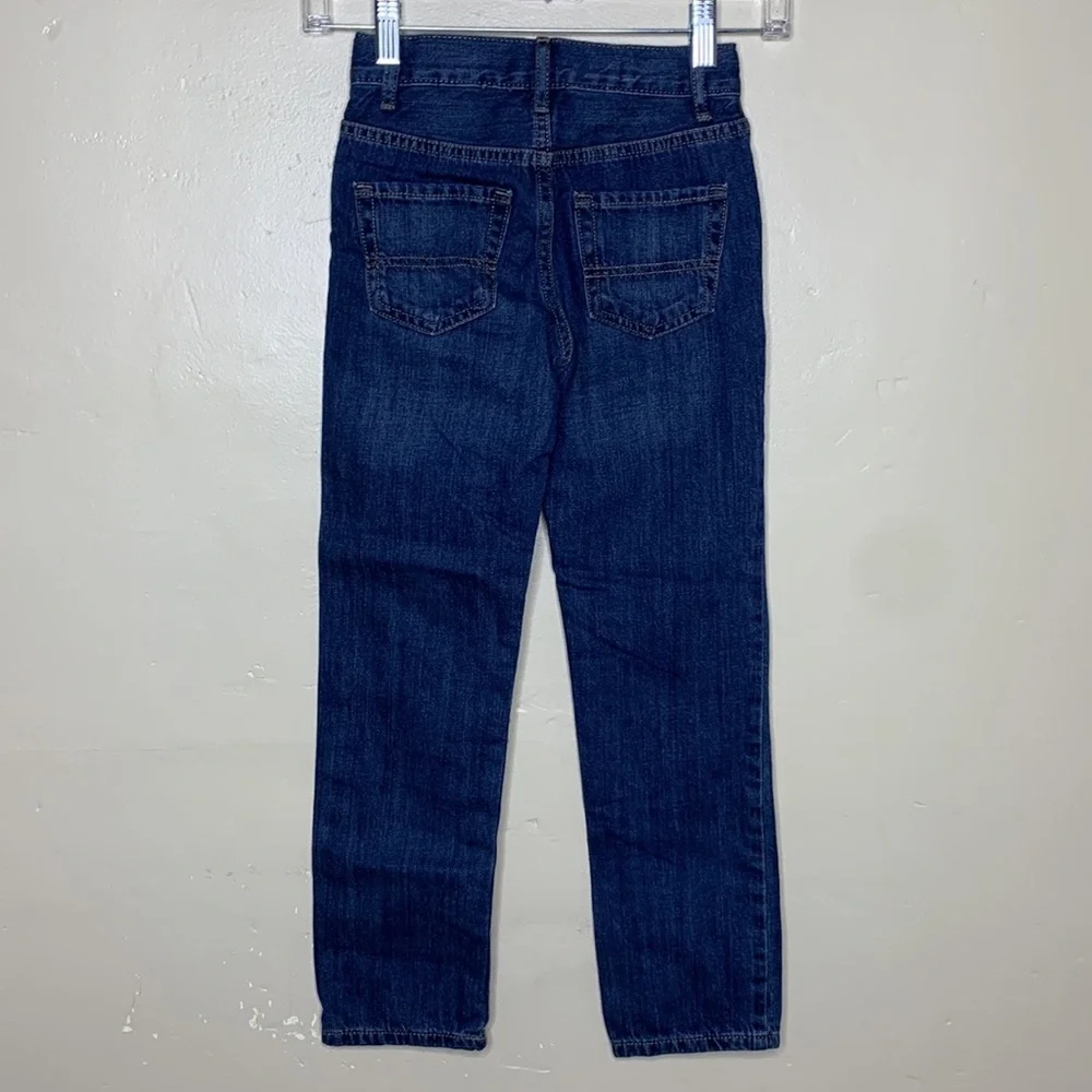 PLACE Jeans SLIM Straight Adjustable Waistband Whiskering 5 Pocket Denim 8 Boys