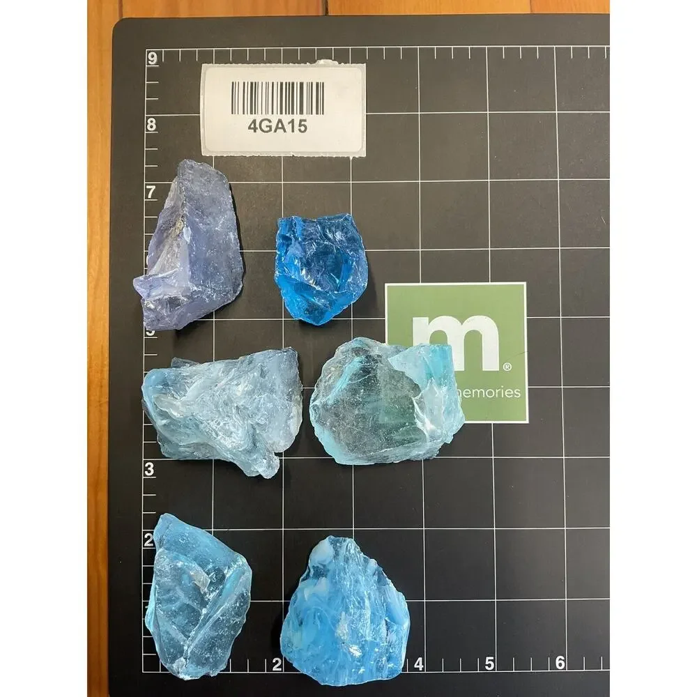 Blue Lavender Glowing Art Glass‎ Assorted Translucent Cullet Manganese #4GA15