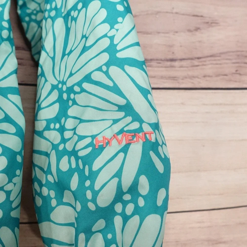 The North Face green floral