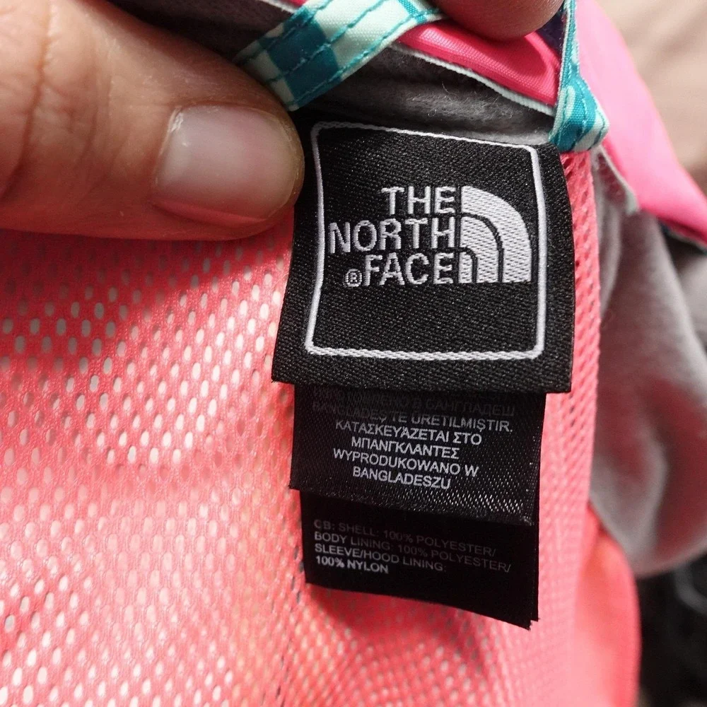 The North Face green floral