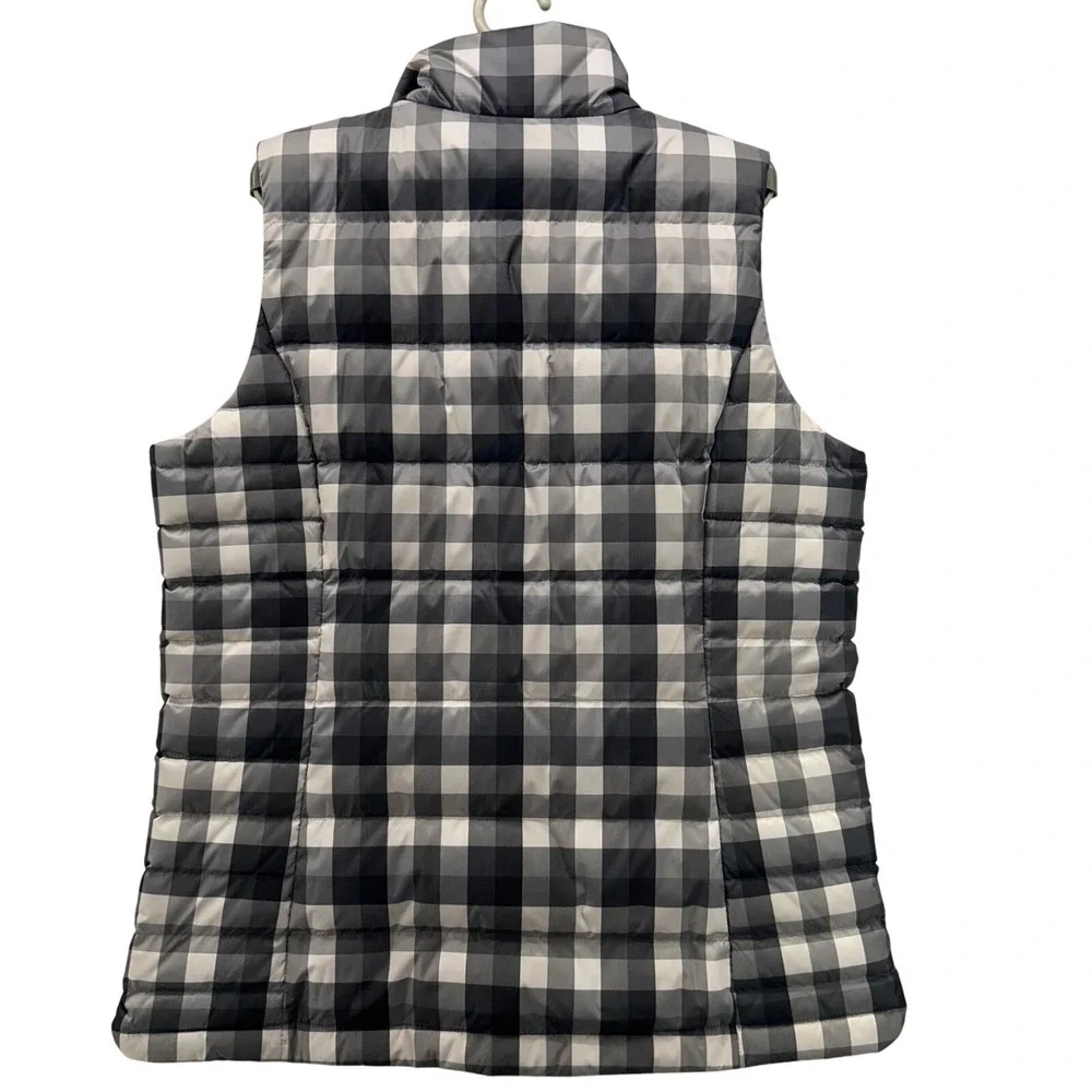 Lands End Down 600 Fill Puffer Vest Gray Medium‎ Tall