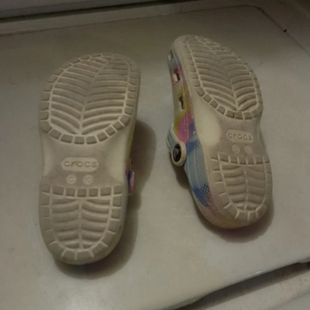 CROCS Yellow and Pink Sandals with Ventilation‎ Holes