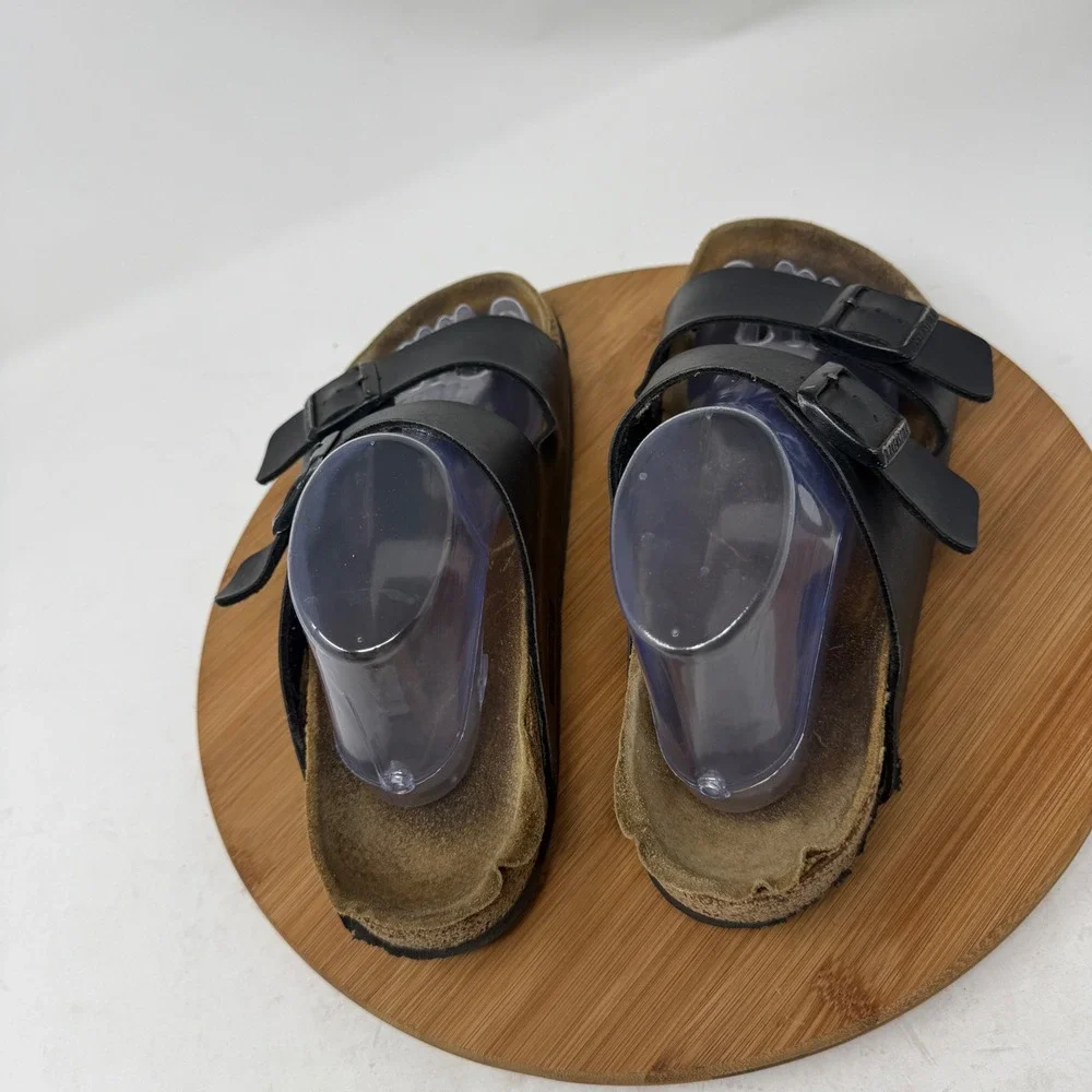 Birkenstock Arizona Birko-Flor Sandals Black Double Strap Slide EUR 42 US Mens 9