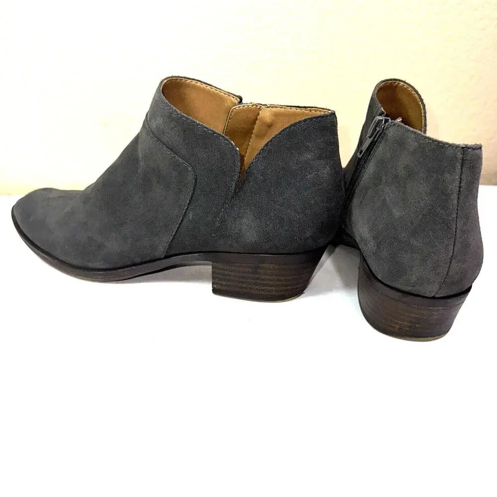 Lucky Brand  Guc Women Sz 9M  Brintly 2 Ankle Suede Leather‎ Booties Boots