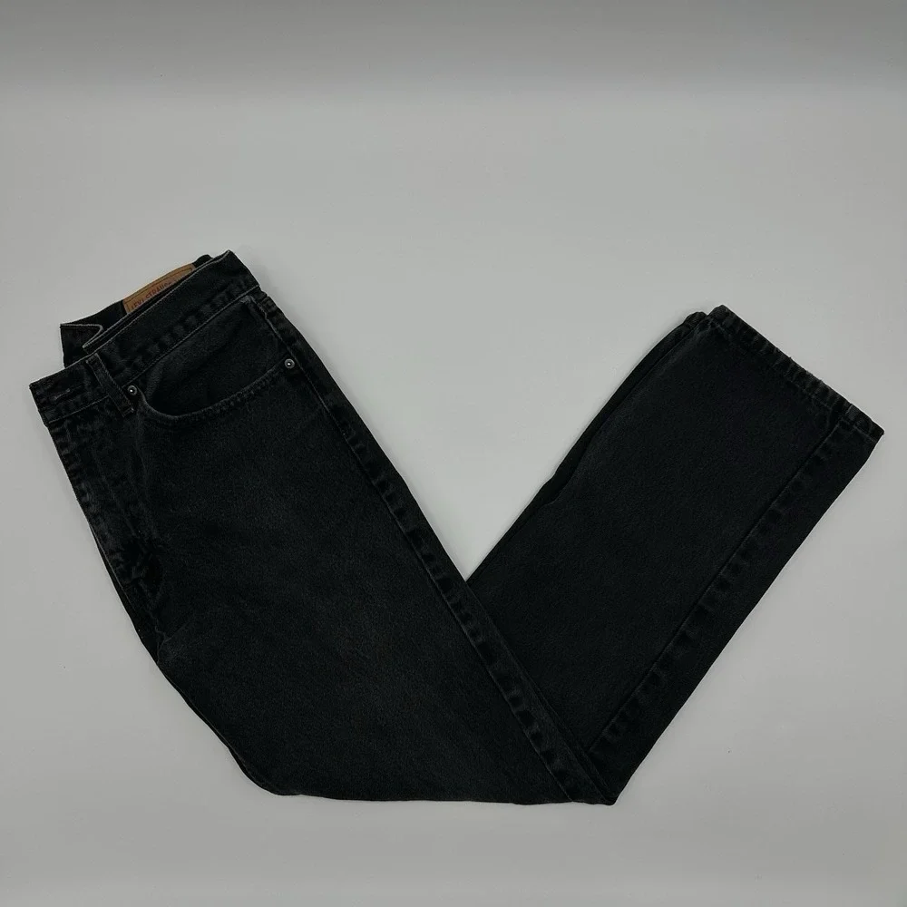 Levi's 505 Jeans Mens 36x34 Black Medium Wash Straight Regular Pants Levis‎