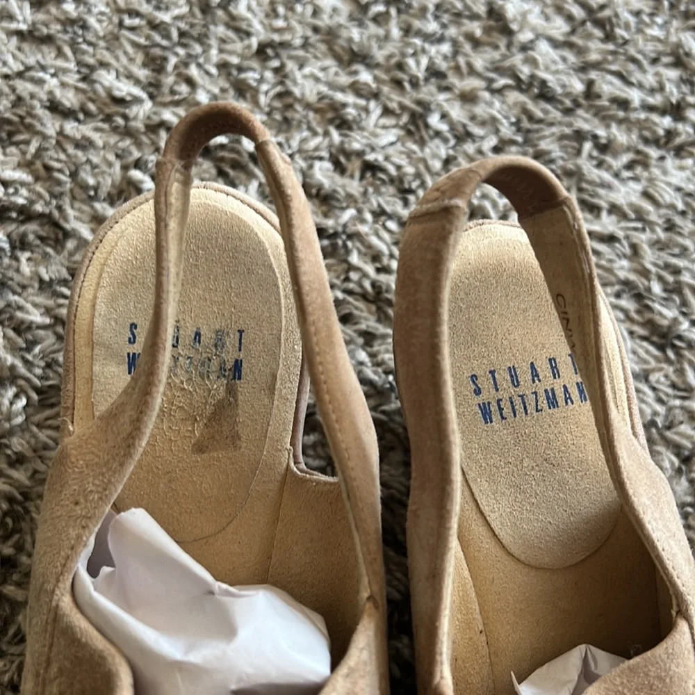 STUART‎ WEITZMAN Suede Wedge Sandals Size 9