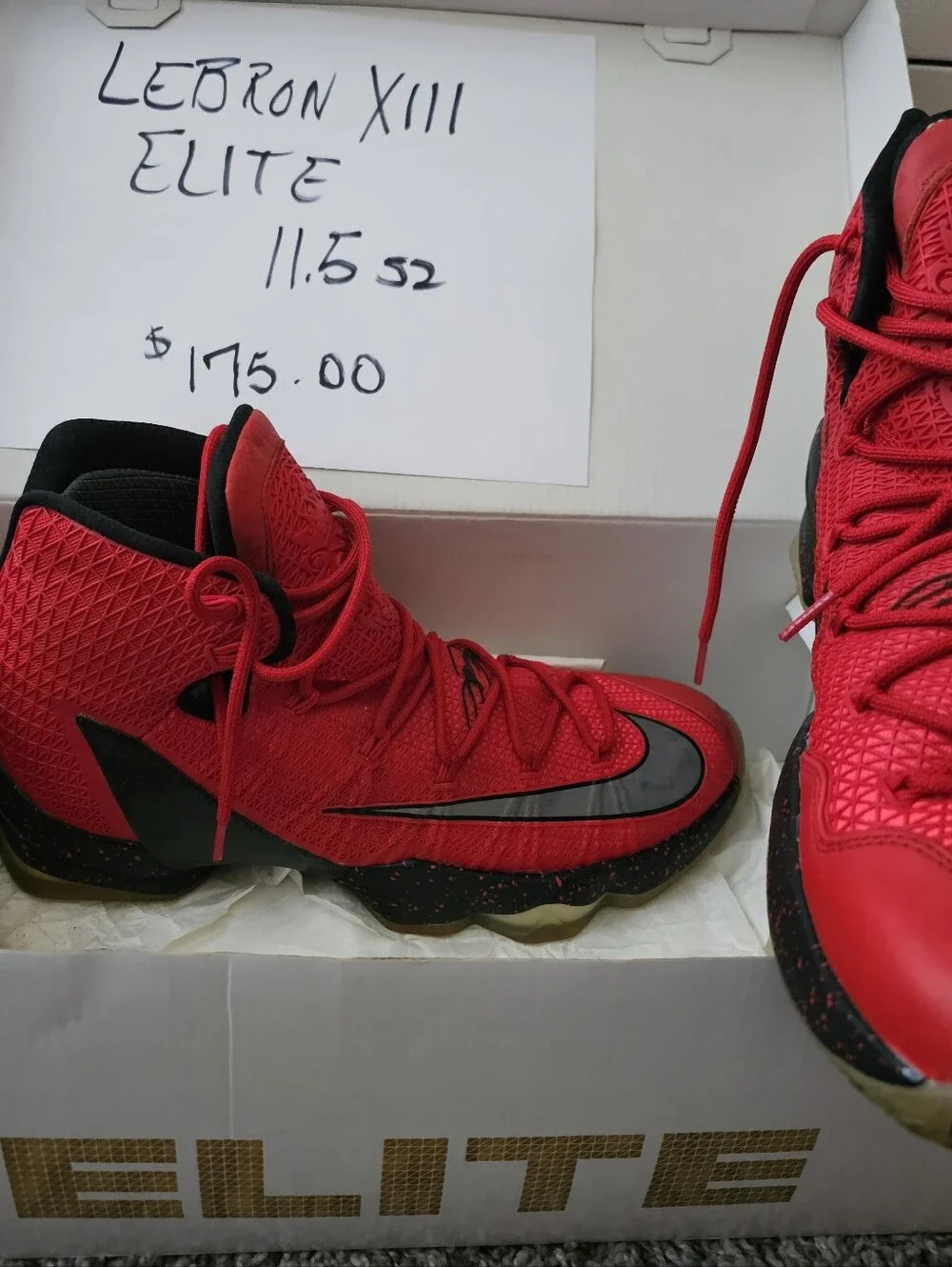 Lebron XIII Elite, size-11.5, $175.00, Great Condition