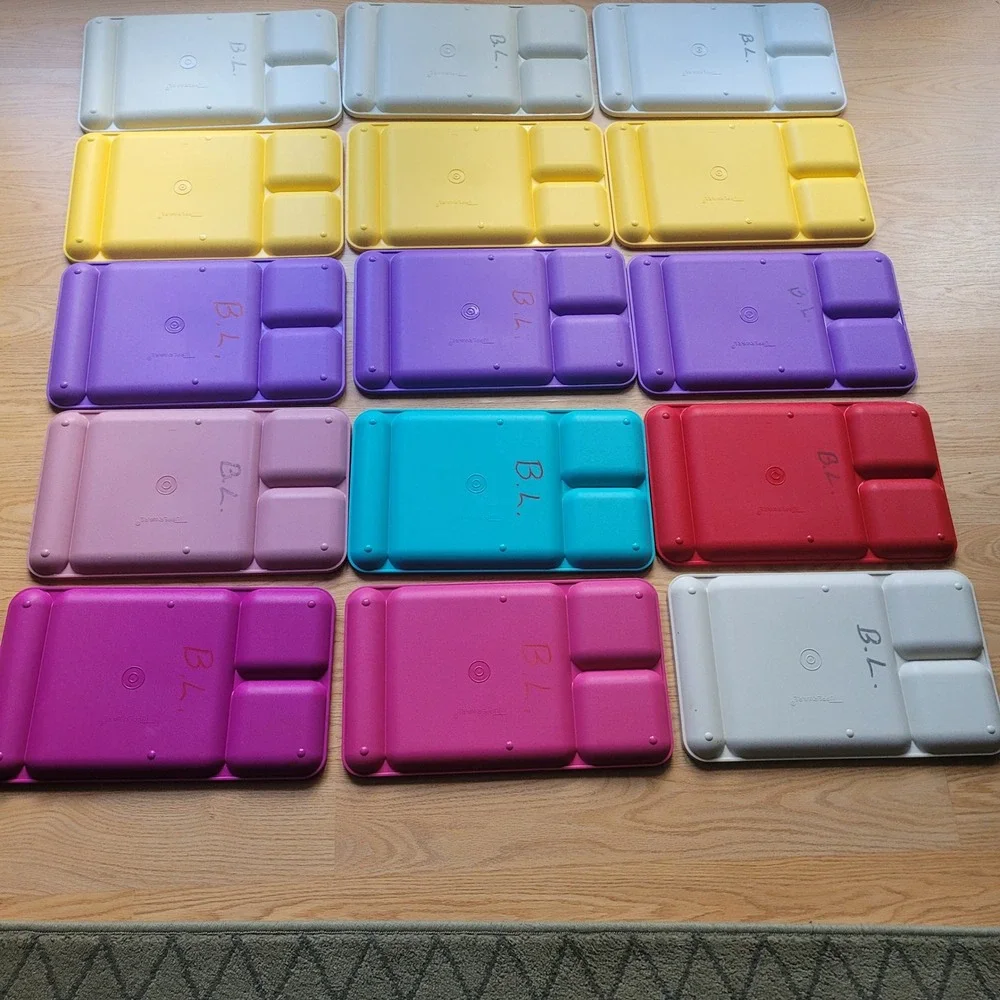 Tupperware‎ Divided Set Lot 15 Colors Lunch Dinner TV 90s