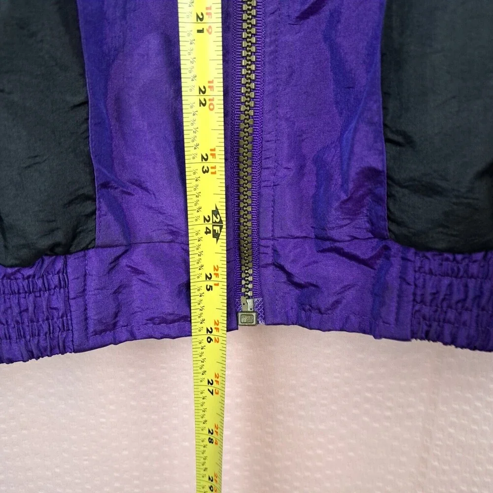 Vintage 90s Casual Isle Multicolor Windbreaker Women Size M Nylon