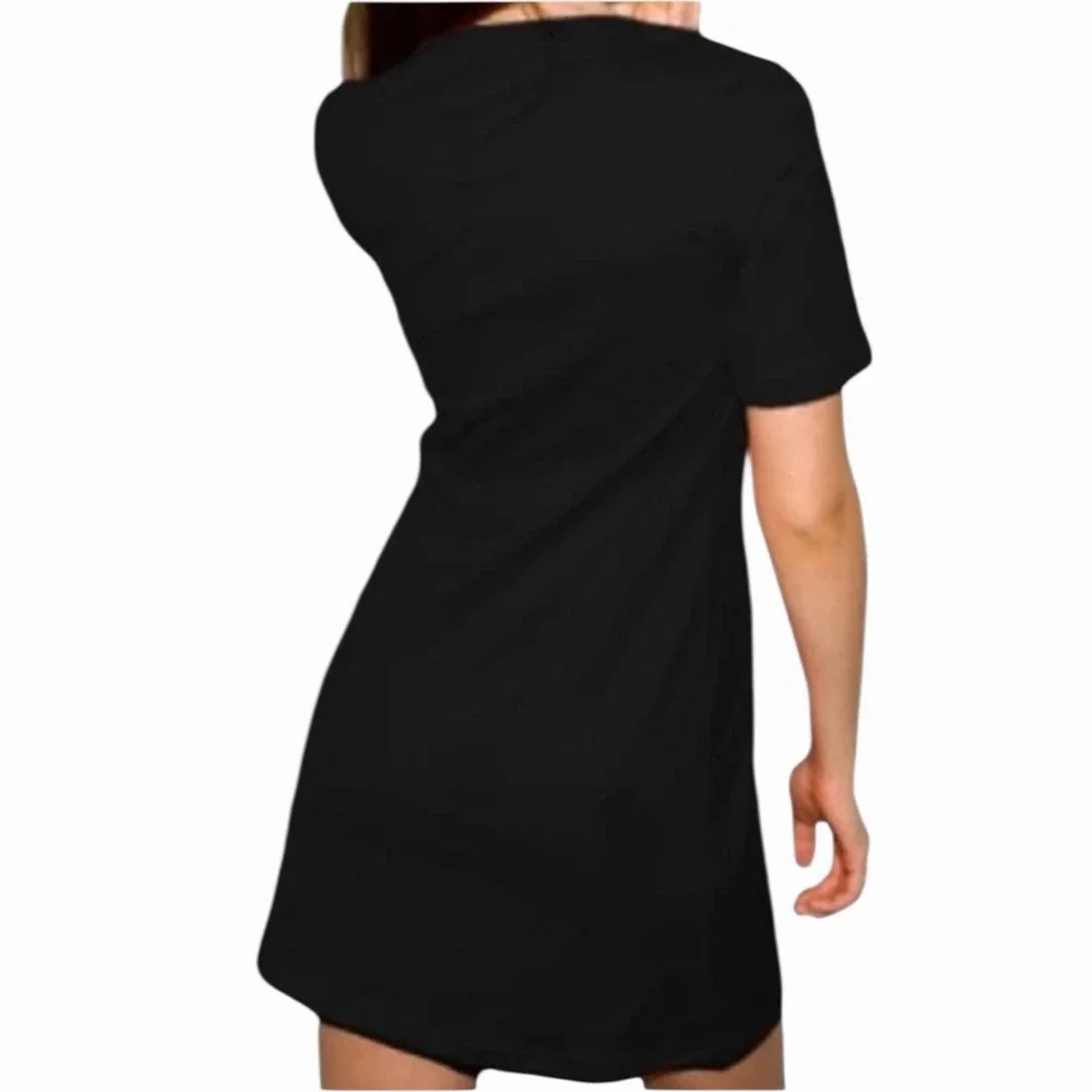 New American Apparel Black‎ Cotton Fine Jersey Crew Neck T-Shirt S/S Dress XL