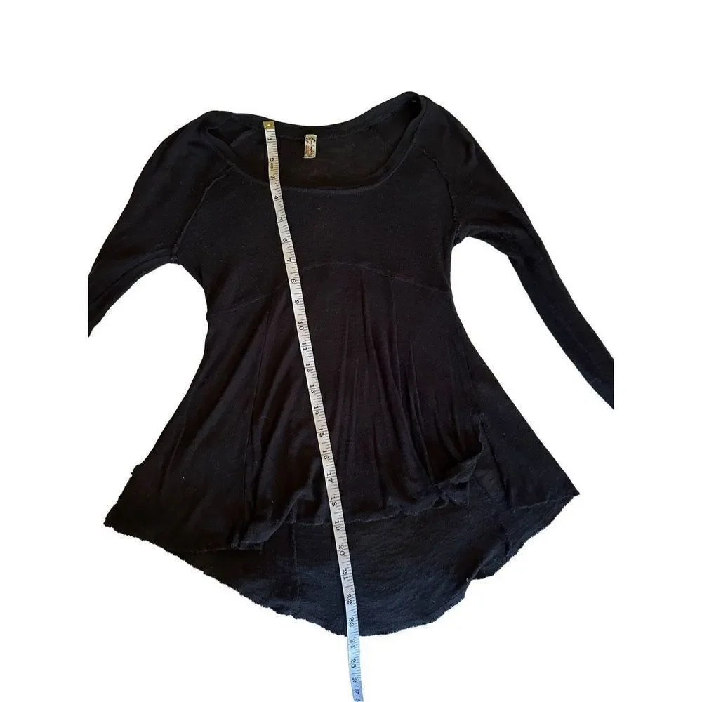 Free People Intimately‎ Free black long sleeve minimalist shirt XS