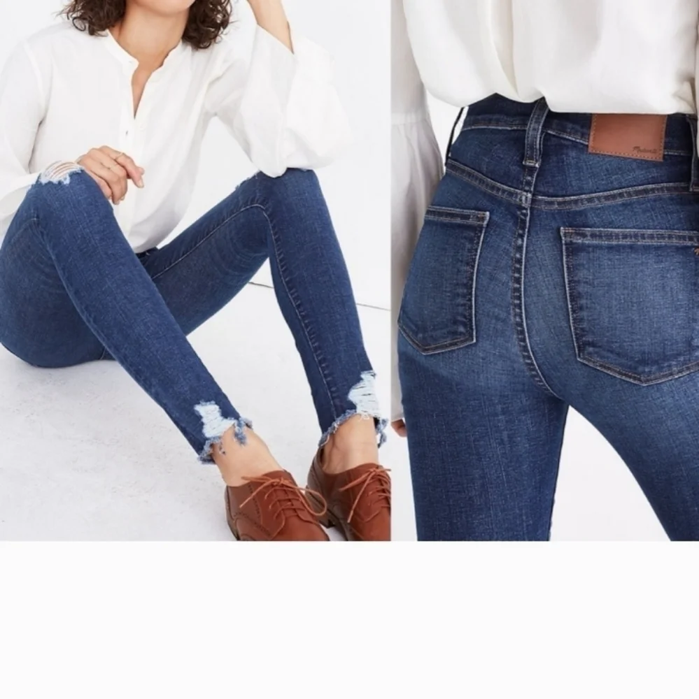 Madewell inseam whiskering skinny