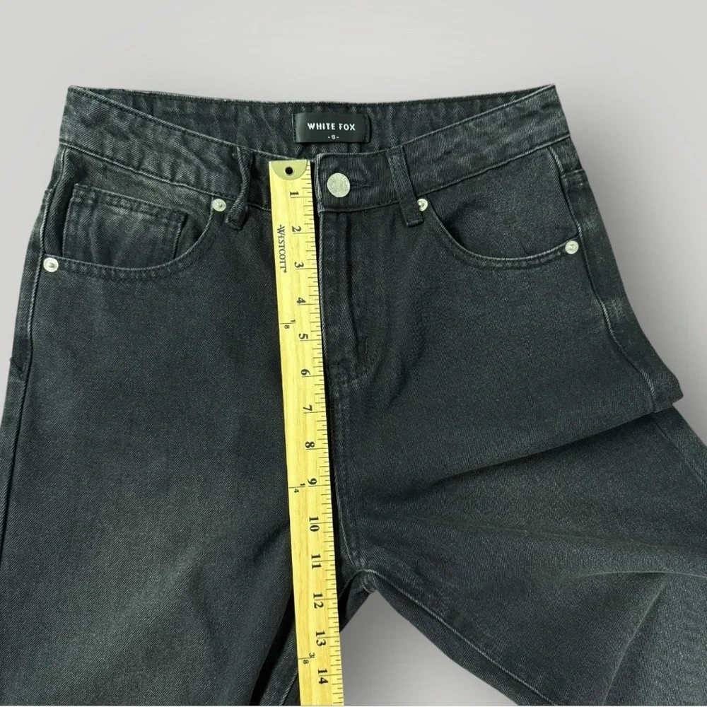 White Fox Straight Leg Black Jeans Sz S‎ Small