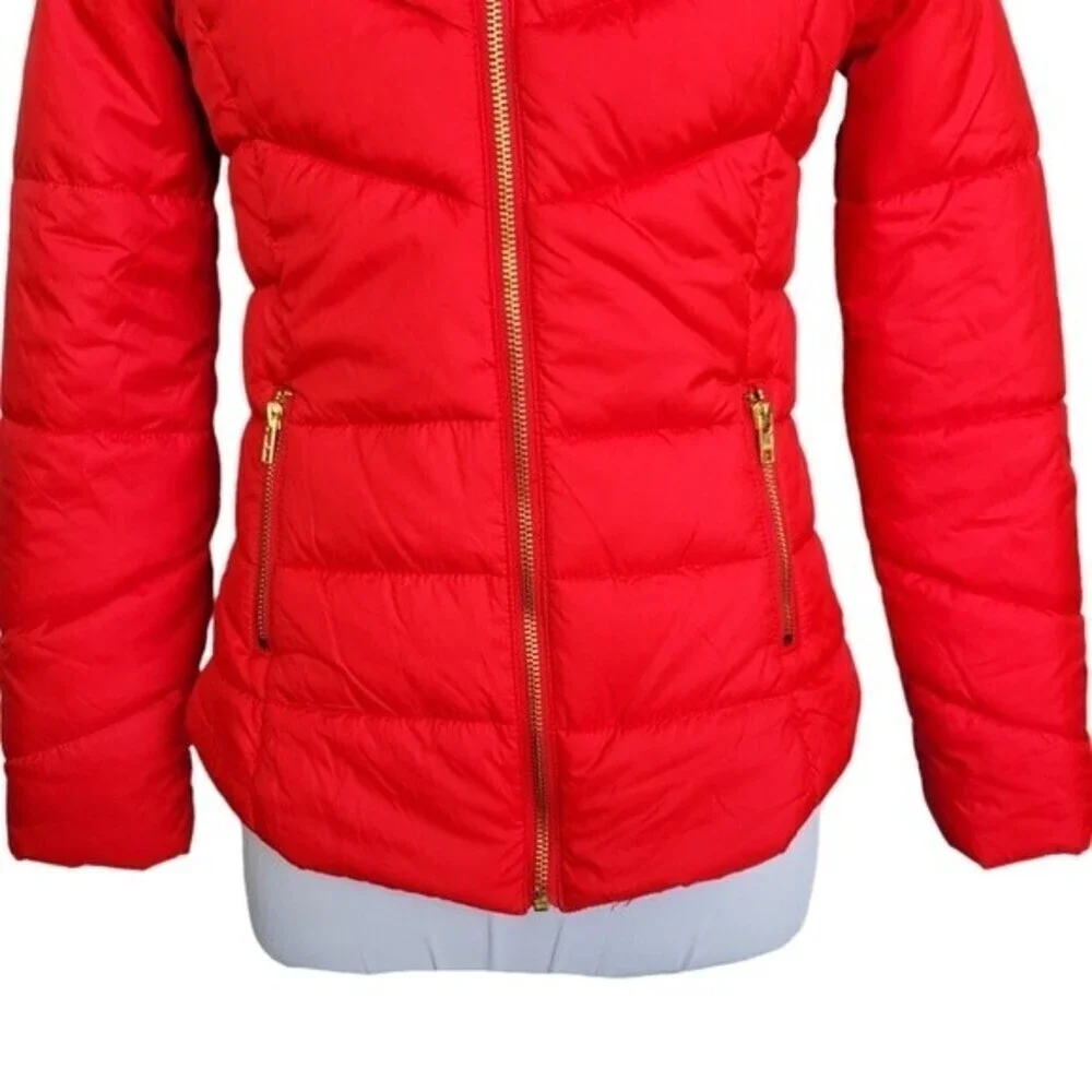 Arizona NWT Women's Bright Red Orange Puffer Jacket Size S