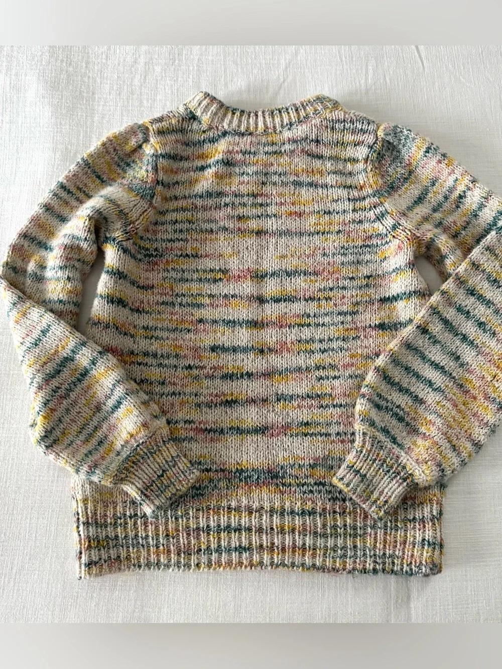 Rails Sybil White Space Dye Sweater - Small