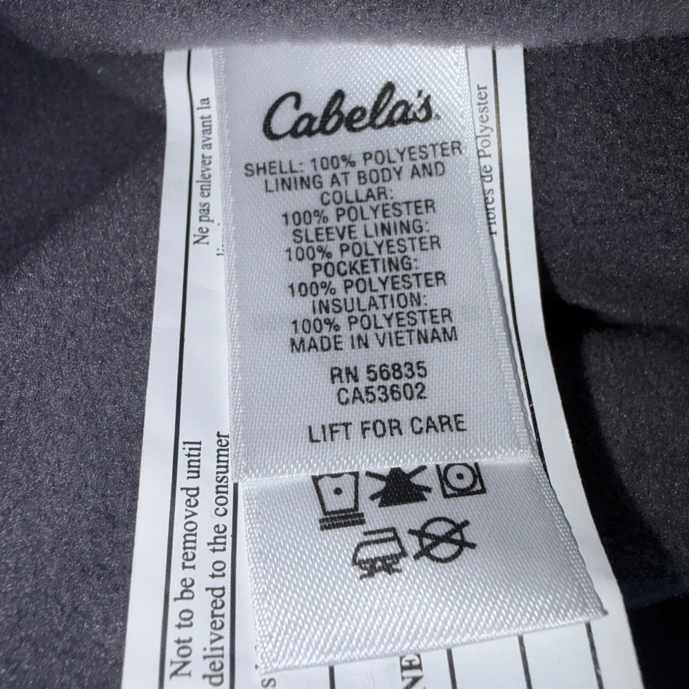 Cabelas Womens 2XL Purple Fleece Lined Full Zip Insulated Jacket