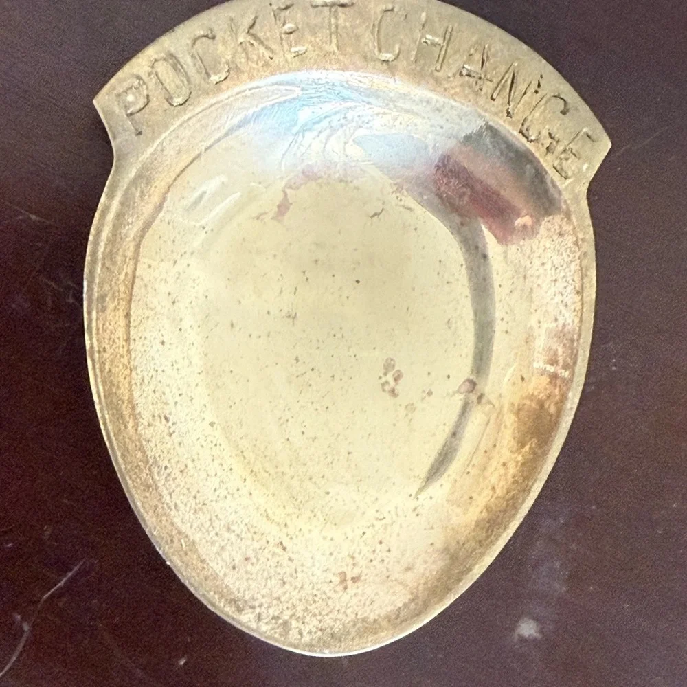 Vintage‎ Solid Brass “Pocket Change” Dish trinket decor
