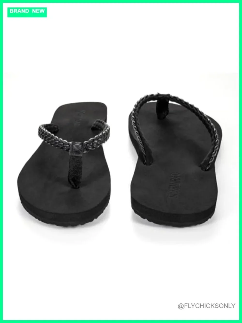 Slim Braided Flip Flop Thong Sandals with Yoga Mat Cushion